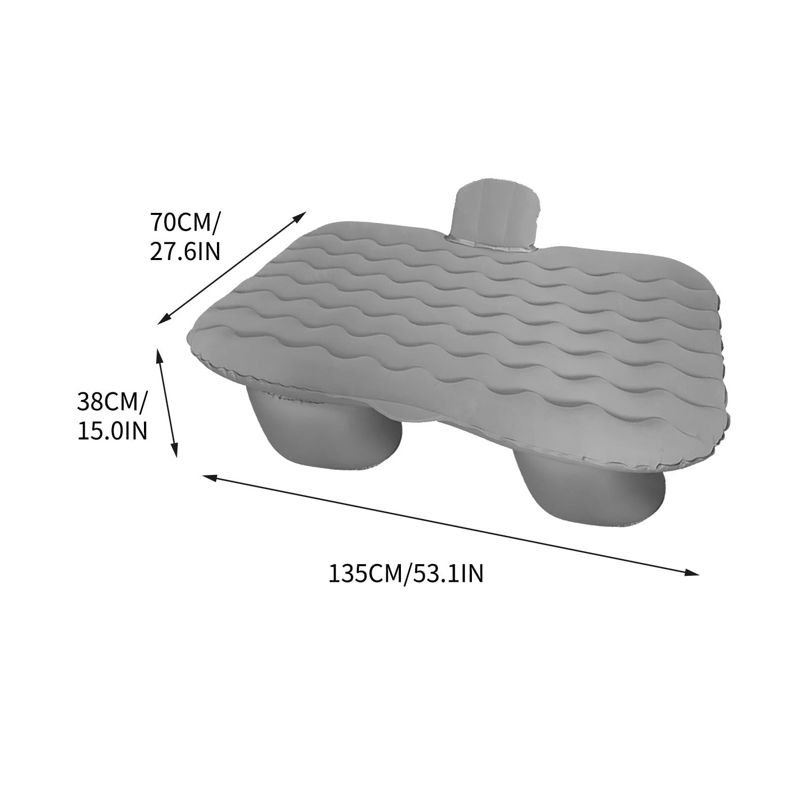 HOZVOMI Car Air Mattress with Sides for Car - Inflatable SUV Truck Air Mattress Back Seat Camping Bed - Car Bed SUV Mattress with Car Air Pump 2 Pillows,B