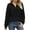 Black, variant on Long Sleeve Shirts for Women Fall Turn Down Collar Long Sleeve Chemise Loose Solid Top Lightweight Cozy Button Casual Blouses Black XL