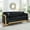 Black, variant on Velvet Luxury Chesterfield Sofa Set, 84 Inches Tufted 3 Seat Couch with Gold Stainless for Living Room (Black)
