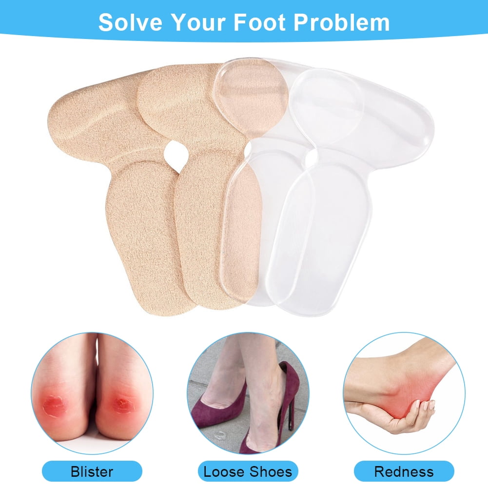 LHCER Heel Pads Grips Liners Back Heel Cushion Insoles for High Heels Blisters Shoe Gel Inserts Heel Pads Grips Liners Back Heel Cushion Insoles for