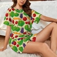 thumbnail image 4 of Sikiie Vegetable Womens Pajama Sets Short Sleeve Top With Pants Sleepwear 2 Piece Lounge SetMedium, 4 of 6
