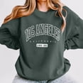 thumbnail image 2 of WEAIXIMIUNG Sweat à Rayures pour Femmes 3X Nouveau Pull à Col Rond Imprimé Lettres Manches Longues Chandail à Capuchon, 2 of 6