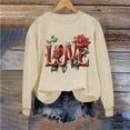thumbnail image 1 of Meichang Chandails en Molleton pour Femmes Sans Capuche, Chandail en Molleton de la Saint-Valentin, Col Rond, Manches Longues, Coupe Ample, 1 of 4