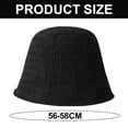 thumbnail image 2 of 56-58cm hat circumference thin solid color hat summer fisherman hat men and women sunshade bucket hat sunscreen hatblack, 2 of 5