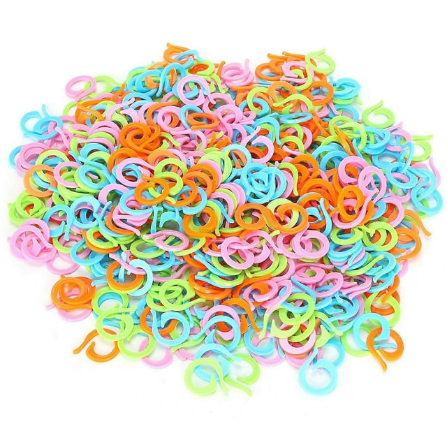 500 Pcs Mixed Color Plastic Stitch Counting Rings Crochet Sewing Accessories