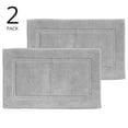 thumbnail image 2 of Pack de 2 alfombrillas de baño mDesign Soft, estilo hotel, 100% algodón, color gris, 2 of 8