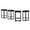 Black/Set of 4, variant on Garvee 24.6" Bar Stools Set of 2 with Footrest, Metal X-Frame, Upholstered PU Leather Seats, Brown