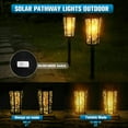 thumbnail image 4 of Pack of 4 Solar Pathway Lights, Outdoor Waterproof Solar Torches Dusk to Dawn Auto On/Off Landscape Solar Torches Lights for Garden Patio Yard, 4 of 11