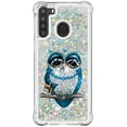 thumbnail image 2 of Compatible with Samsung Galaxy A21 Case Liquid Glitter Cute Stylish Slim TPU Silicone Quicksand Sparkle Shockproof Protective case for Women Girls Case for Samsung Galaxy A21 Pearl Owl YB, 2 of 12