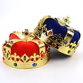 thumbnail image 3 of King Crown Creative Funny Decorative Rhinestone Prince Crown Party Crown, 3 of 10