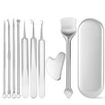 thumbnail image 2 of weibbin 10 Pcs Stainless Steel Beauty Spatula Set for Blackhead Removal, Pore Clean Tool with Storage Box, 2 of 8
