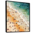 thumbnail image 2 of Designart "Umbrella Aerial Beach View VI" Nautical & Beach Floater Framed Canvas Art Print, 2 of 7