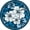 Blue Hawaiian, variant on Blue Kokopelli 29" Decorative Poolmat - Mosaic Pool Art