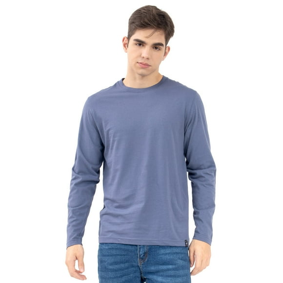 Playera Para Hombre Básica Manga Larga Quarry Color Azul Marino
