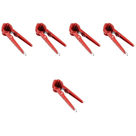 

Walnut Shell Opener Household Nutcracker Metal Sheller Brazil Nuts Chestnut Multipurpose Aluminum Red 5 PCS