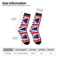 thumbnail image 3 of Women Crew Graphic Print Tube Socks Union Jack All Uk Flag Pattern Design Ladies Socks, 3 of 7
