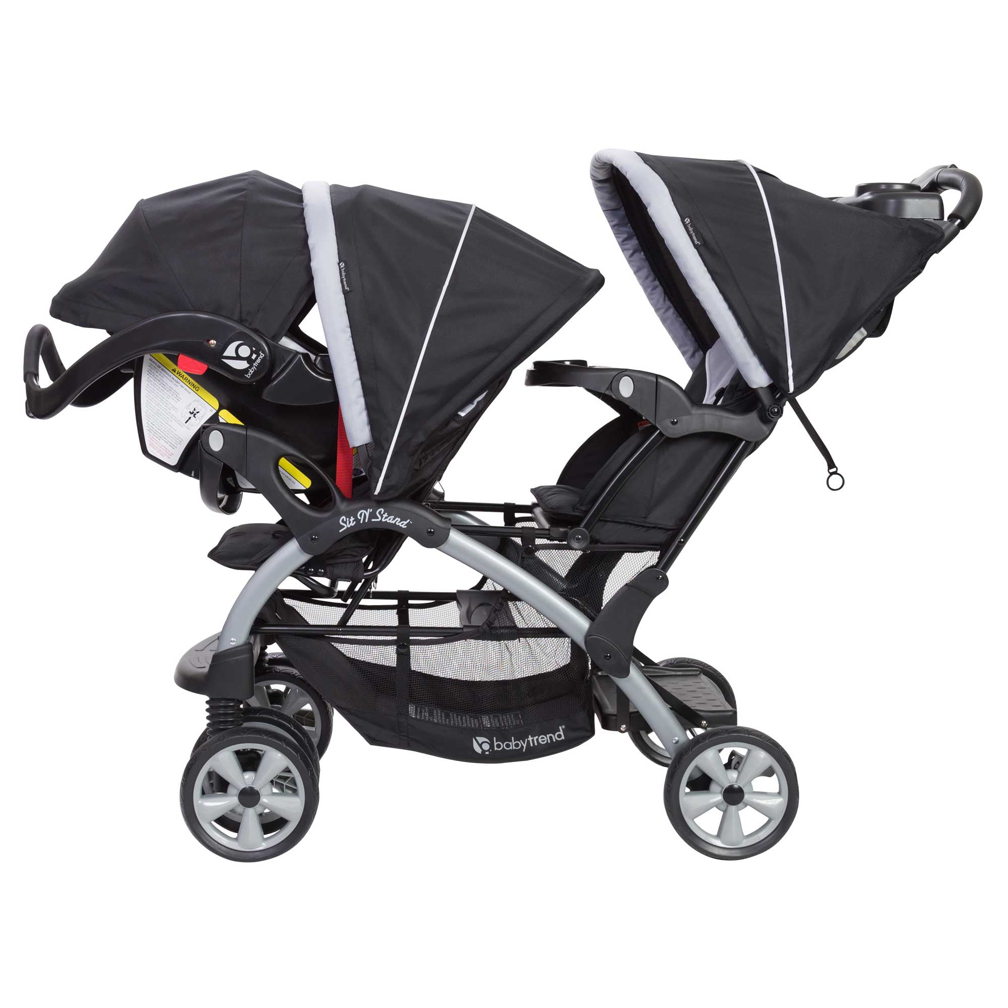 baby trend sit and stand double stroller car seat