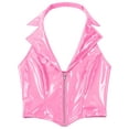 thumbnail image 5 of iiniim Women's PU Leather Crop Top Bustier Push Up Corset Tops Tank Vest Size S-4XL Pink 4XL, 5 of 7