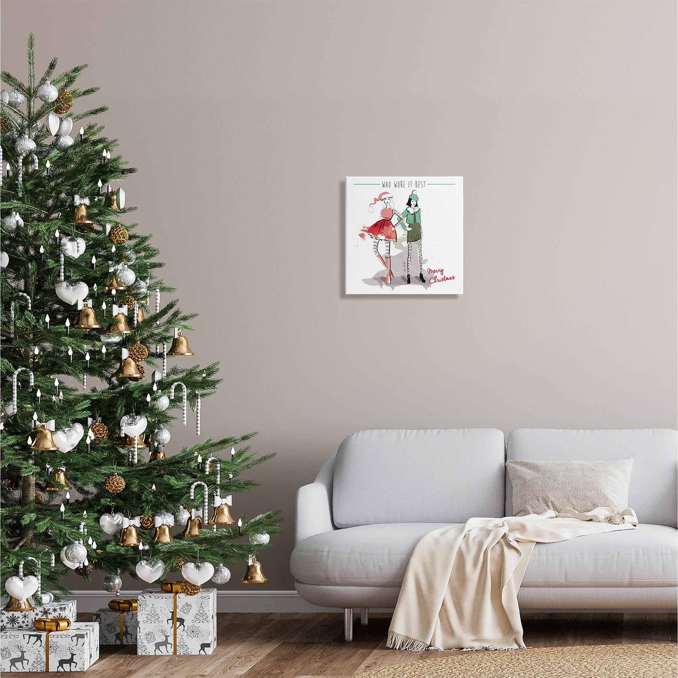 Stupell Industries Who Wore It Best Christmas Fashion Graphic Art Gallery Wrapped Canvas Print Wall Art, Design by Alison Petrie