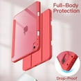thumbnail image 4 of JETech Case for iPad (A16) 11th/10th Generation (2025/2022) with Pencil Holder, Clear Transparent Back Shell Slim Stand Shockproof Tablet Cover, Auto Wake/Sleep (Watermelon), 4 of 7