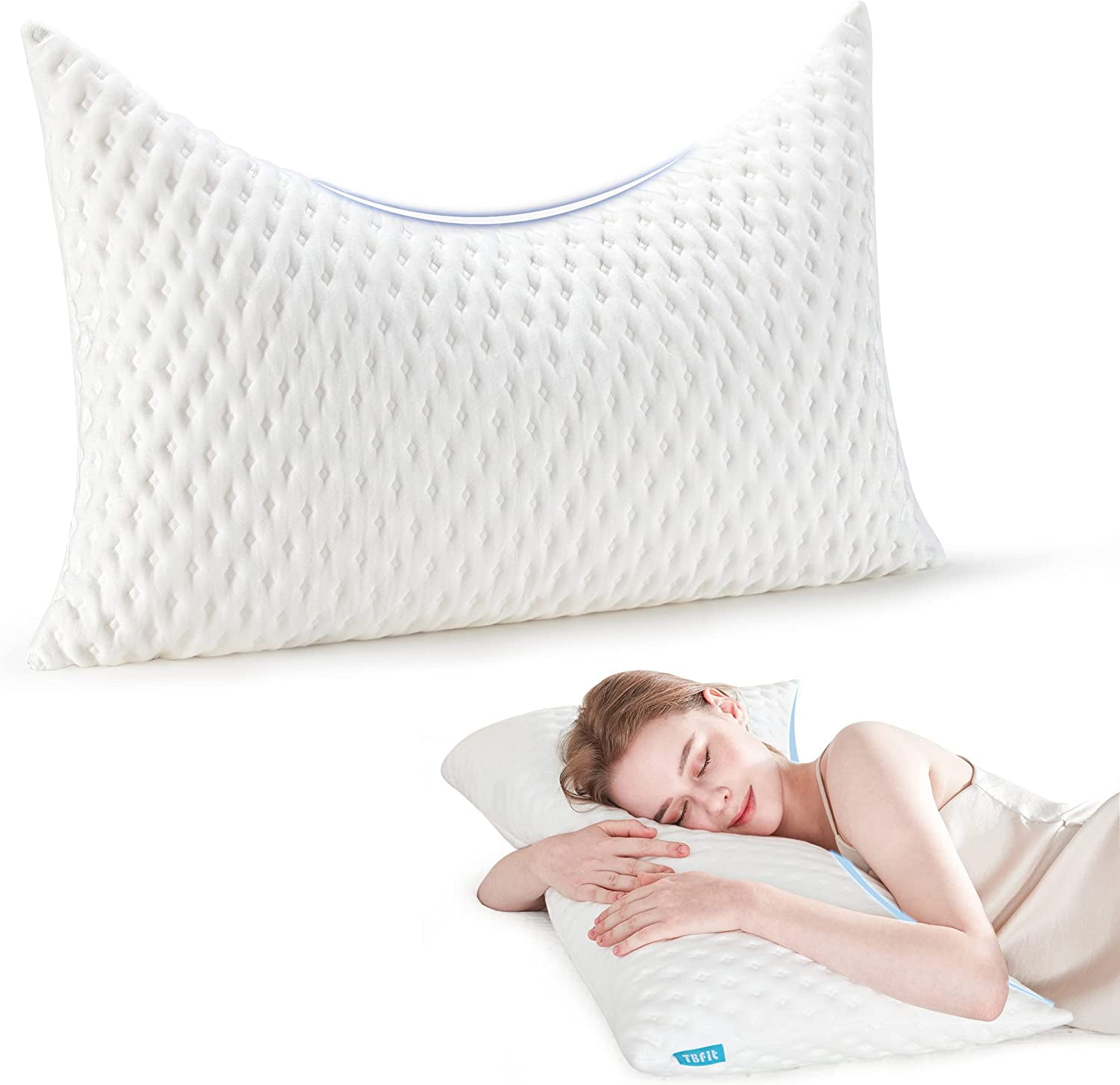 Curved Side Sleeper Pillow for Pain Relief Sleeping – CushionCare