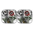 thumbnail image 7 of Kll Skulls Roses Windshield Sun Shade 2-Piece Foldable Car Front Window Sunshade For Most Sedans Suv Truck- Large, 7 of 7