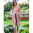 thumbnail image 5 of EKOUAER Womens Robes Lightweight Soft Knit Bathrobe Full Length Sleepwear with Pockets Ladies Loungewear, 5 of 6