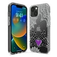 thumbnail image 3 of MUNDAZE Apple iPhone 13 Pro Max Shockproof Clear Hybrid Protective Phone Case Halloween Skeleton Heart Hands Spooky Spider Web Cover, 3 of 6