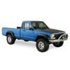 Bushwacker by RealTruck Jeep Cutout Pocket/Rivet Style Front & Rear Fender Flares | 4-Piece Set, Black, Textured Finish | 10912-07 | Compatible with 1984-2001 Jeep Cherokee, 2-Door Sport