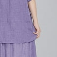 thumbnail image 4 of BEFOKA Robe pour Femme Grande Taille, Liquidation de Robes d'Été pour Femmes, Jupe de Complet Ample et Décontractée d'Été pour Femme à Couleur Unie, Manches Mi-Longues, Col Rond, 4 of 5