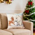 thumbnail image 4 of Solive Christmas Pillow Covers 10x10 inch Decoration Festive Christmas Printed Pillow Covers Home Pillowcases Xmas Holiday Decorative Indoor Pillow Case, 4 of 6