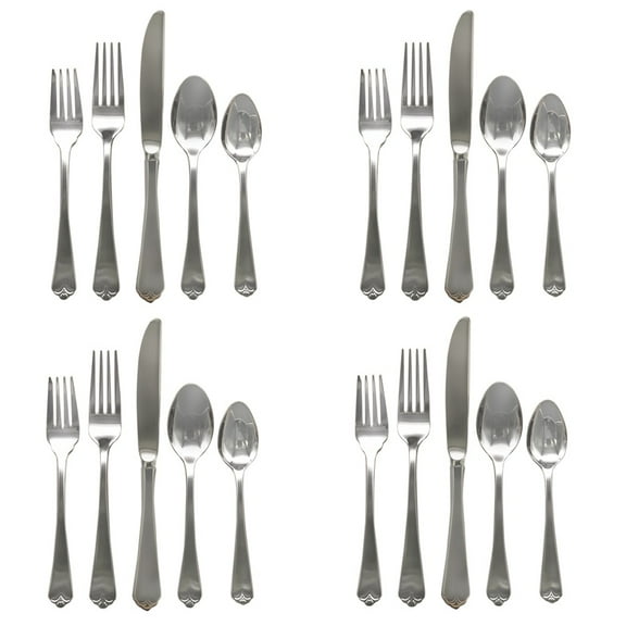 Wallace Lotus 18/8 Stainless Steel 20pc. Flatware Set (Service for Four)