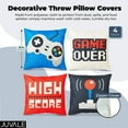 thumbnail image 2 of Juvale Decorative Throw Pillow Covers, Video Games (18 x 18 Inches, 4 Pack), 2 of 7