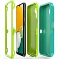 thumbnail image 3 of NIFFPD Samsung Galaxy A13 5G Case + Sreen Protector TPU+PC Heavy Duty Hard Shockproof Armor Protector phone Case Compatible with Samsung Galaxy A13 5G (Green+Yellow), 3 of 7