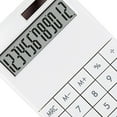 thumbnail image 4 of Calculatrice de Bureau 12 Chiffres Double Alimentation Écran LCD pour Maison Graphique Blanc, 4 of 4