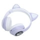 thumbnail image 3 of Auriculares Bluetooth 5.0 Oreja De Gato Luz LED Auriculares Inalámbricos Lindos para Jóvenes Patrón De Pata De Gato Púrpura, 3 of 5
