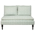 thumbnail image 3 of Pulaski DS-2282-400 Marcella Settee, Upholstered Pattern, 52" W x 33" D x 33" H, Blue Pattern, 3 of 7