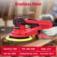 thumbnail image 2 of Ourlova Electric Random Orbital Sander,PioneerWorks Brushless Motor,Powerful 350W & Low Vibration Palm Sander,10000 RPM Variable Speed,6-Inch For Woodworking, Polishing,Carpentry, 2 of 9