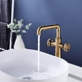 thumbnail image 2 of Double Handle Deck Mounted Vintage Bathroom Vessel Sink Faucet, 2 of 8