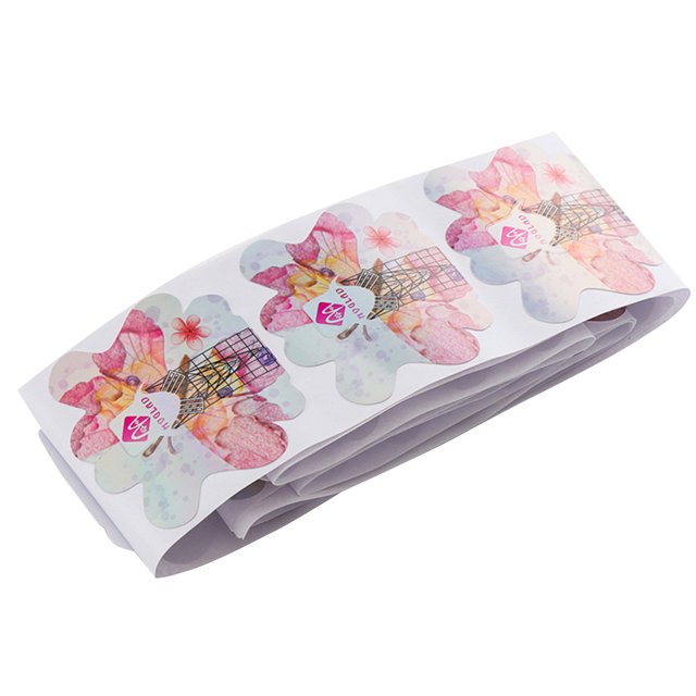 Moglad - Guía de pegatinas para uñas, forma de mariposa, para extensiones de uñas acrílicas, gel UV, 100 unidades