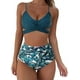 thumbnail image 1 of Conjunto de bikini cruzado para mujer, push up, cintura alta, trajes de baño de 2 piezas, 1 of 6