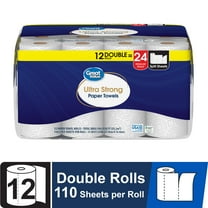 Great Value Ultra Strong Paper Towels, 12 Double Rolls