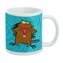 Angry Beavers Daggett Ceramic Coffee Mug, Novelty Gift Mugs for Coffee, Tea and Hot Drinks, 11oz, White