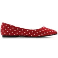 thumbnail image 5 of Ollio Women's Shoes Dot Pattern Ballet Comfort Pointed Toe Flats ZYZF150, 5 of 6