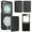 Black, variant on For Samsung Galaxy Z Flip 5 Case with Credit Card Holder,for Samsung Galaxy Z Flip 5 Premium Leather Phone Case Removable Wallet Compatible with MagSafe,Wallet Detachable 2-in-1 Women Men,Gray