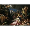 thumbnail image 2 of Abraham Bloemaert 18x14 Gold Ornate Wood Frame and Double Matted Museum Art Print Titled - Moses Striking the Rock (1611), 2 of 4