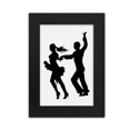 thumbnail image 1 of Bailarina Duet Dance Performance Marco de Fotos de escritorio imagen Arte Negro Pintura 5x7 pulgadas, 1 of 4