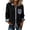 Black, variant on Women's Denim Patchwork Button Up Cardigan, Lapel Collar Long Sleeve Knit Sweater for Fashion Casual Outfits, Versatile Layering Piece for Spring and Autumn, Stylish Open Front Jacket Black L