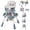 Celadon, variant on Babyjoy 16-in-1 Baby High Chair with Activity Center Booster Seat Building Block Table Gray
