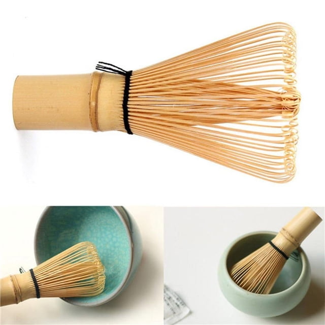 Handcrafted 56-Prong Bamboo Matcha Whisk – Authentic Japanese Chasen for Tea Ceremony, Superior Carbonized Purple Bamboo, Long Ergonomic Handle, Green Tea Stirring Tool